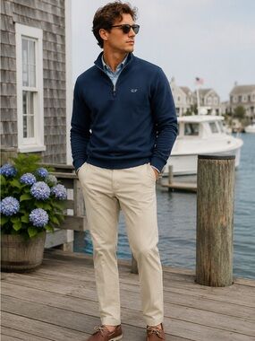 VINEYARD VINES Performance Khaki Pants Men’s 36x32 Stone Beige Stretch Chino